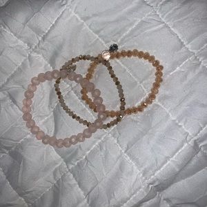 LIZAS set of 3 glass bead bracelets